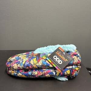 Rugrats 90’s Nickelodeon Fuzzy women/men slippers Sox  size women 9-13  men 8-12